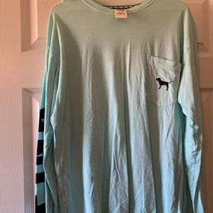 Long sleeve light blue PINK shirt